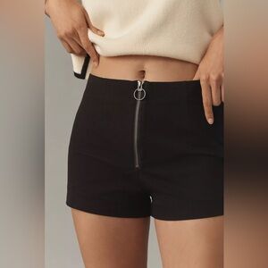NWT Maeve Zippered Micro Black Shorts Size 6